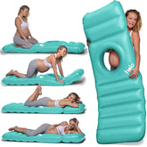 HOLO pregnancy pillow hole-side-view shows side support for tummy and back comfort.