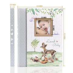 Holoary woodland animals inside pages showcase guided prompts for cherished memories.