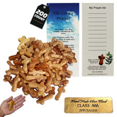Holy Land Market small olive wood cross, portable pocket size for daily prayer.