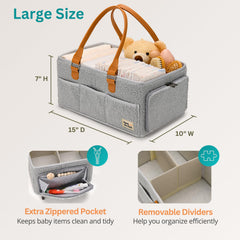 HOME FOR EACH nursery storage organizer demonstrates tidy, accessible organization for busy mornings.