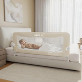 HOMEAL 59in foldable bed rail base for secure edge protection