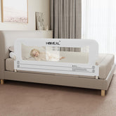 HOMEAL 59in foldable rails with U-shaped base for sturdy nighttime safety
