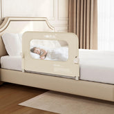 HOMEAL bed rail 32x24 with U-shaped base offers stable toddler safety during sleep.