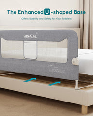 HOMEAL bed rail foldable design supports quick entry and exit.