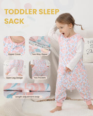 HOMEAL Sleep Sack with Legs dual zippers enable easy diaper changes without waking