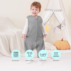 HOMEAL Toddler Sleep Sack side view with leg-length adjustment snaps for growing toddlers.