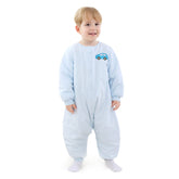 HOMEAL Toddler Sleep Sacks with Feet in blue showing cozy warmth for cold nights