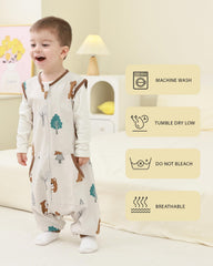 HOMEAL wearable blanket with brown bear design supports breathable comfort
