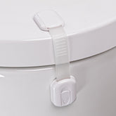 HomeBrella toilet locks two-pack with adhesive for quick child safety at home