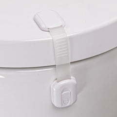 HomeBrella toilet locks two-pack with adhesive for quick child safety at home