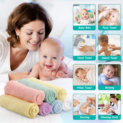 HOMEXCEL baby towels 7x9 inches, highly absorbent for baths and spills.