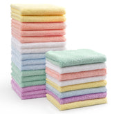 HOMEXCEL baby washcloths 24-pack coral fleece, ultra-soft for delicate face and body care.