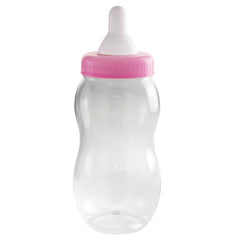 Homeford jumbo baby milk bottle coin bank in light pink, a decorative centerpiece for events