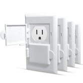 Homeify outlet covers four-pack for duplex outlets protect curious kids from live sockets