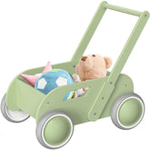 HOMEKOL wooden baby walker front view shows sturdy build for confident first steps
