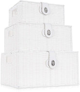 Homepeaz woven storage basket large with lid for toy and book organization