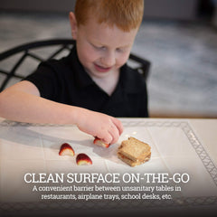 HomeWorthy placemats on a table during kids meal for spill protection