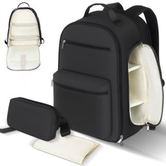 HOMIGLAM diaper backpack main compartment keeps baby gear organized for quick trips.