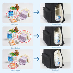 HOMIGLAM waist pack keeps essentials within easy reach during busy outings.
