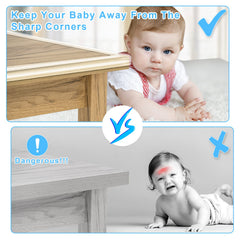 HOMREALM baby-proofing edge guard translucent cushions bumps at play areas.