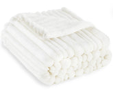 HOMRITAR white baby blanket stripe texture offers cozy warmth for crib time.