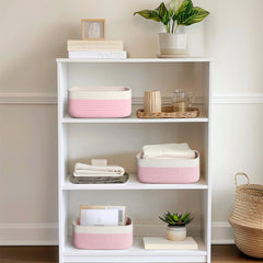 HONCESTA soft-touch bins for toys keep playroom tidy and accessible.