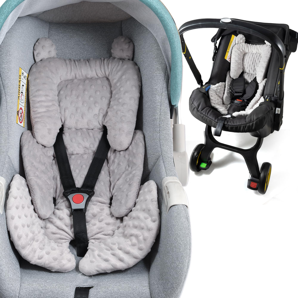 Honeau 3in1 head support closeup shows soft cotton mesh for baby comfort.