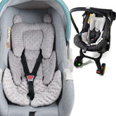 Honeau 3in1 head support closeup shows soft cotton mesh for baby comfort.