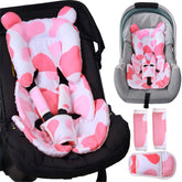 Honeau newborn carseat insert front cotton offers soft support for tiny infants during car rides.