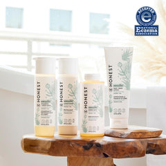 The Honest Company nourish jojoba-almond formula nourishes skin while bubbles pamper during wash.