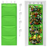 Honeyera over-door storage with hanging pockets keeps stuffed animals organized and accessible.