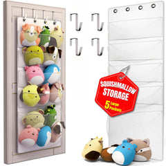 Honeyera Squishmallow Holder over-the-door quick install showcases clutter-free entryway organization