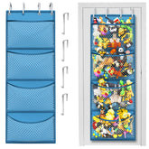 Honeyera storage over-door stuffed animal organizer showing accessible plush toys