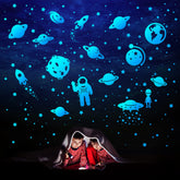 Honeyjoy glow-stars-ceiling-blue illuminate a calming night sky for kids.