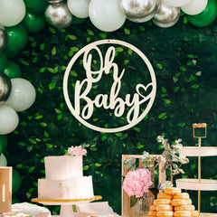 Hongma 14-inch wooden sign for baby showers and announcements.