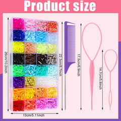 HONSIO elastic hair ties closeup shows soft stretch for gentle, snag-free hairstyles.