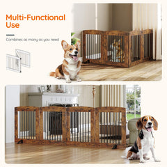 HOOBRO gate base supports provide sturdy freestanding stability for active dogs.