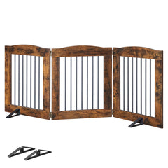 HOOBRO indoor dog gate three-panel assembly fits doorways without drilling