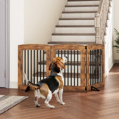HOOBRO 3-panel folding gate demonstrates compact storage and easy setup.