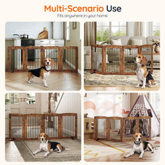 HOOBRO dog gate 360° hinges closeup showing versatile rotation