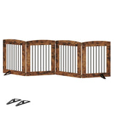 HOOBRO indoor dog gate extended four-panel setup defines pet boundaries.
