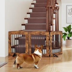 HOOBRO Indoor Dog Gate base supports add stability on hard floors