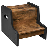 HOOBRO Step Stool two-step design with handles aids independent handwashing