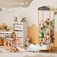 HOOBRO stuffed animal storage with removable drawer keeps small items neatly organized.
