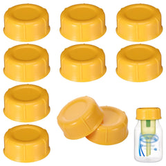 Hoohnnaa orange bottle cap close-up with airtight seal for fresh milk storage.