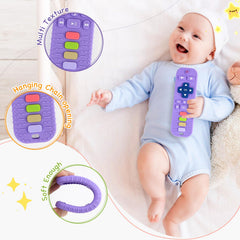 Hooku baby teether textures provide gum massage through varied bumps