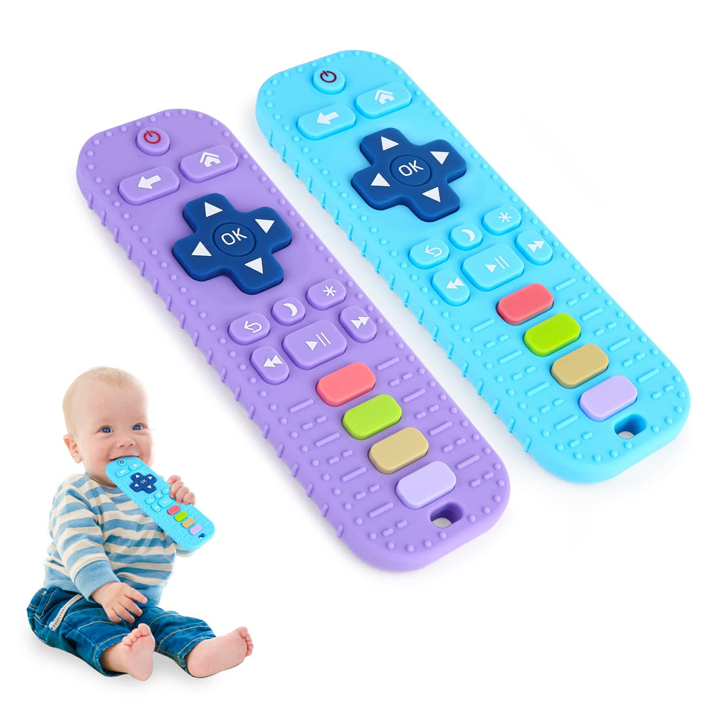 Hooku remote teether for babies showing a playful remote design and easy grip for soothing gums