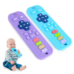 Hooku remote teether for babies showing a playful remote design and easy grip for soothing gums