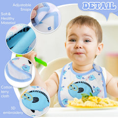 HooLing bib features 3-layer waterproof design to help keep clothes dry.