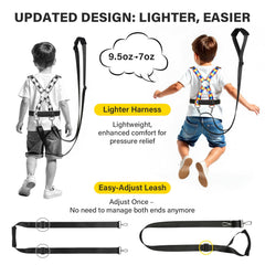 HOOMTREE safety harness back view with tether attachment for safe roaming.
